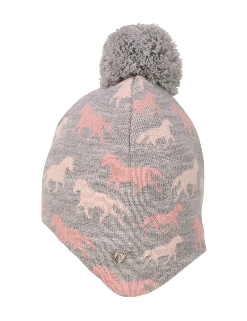 Hy Equestrian Flaine Children's Hat - Grey/Pink-2